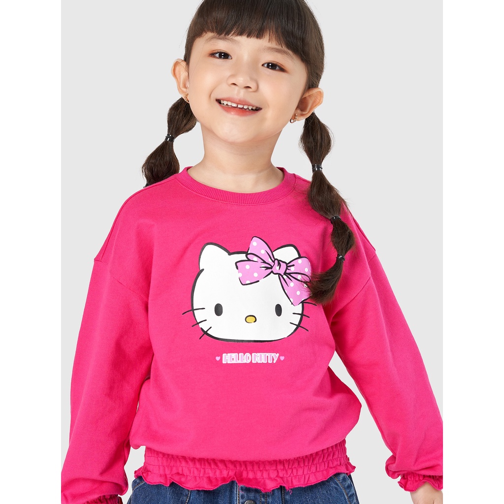 Áo bé gái CANIFA chất nỉ in hình Hello Kitty dễ thương - 1TW20W006