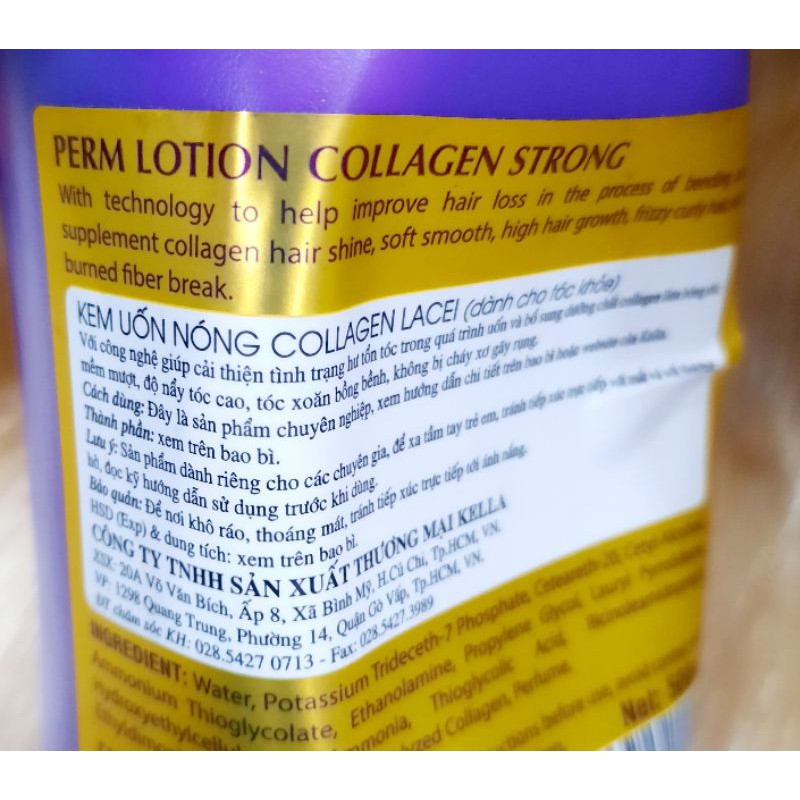 Bộ Uốn Nóng CAO CẤP LACEI COLLAGEN 500MLX2 DÀNH CHO Tóc Yếu, Hư Tổn, Gãy rụng.