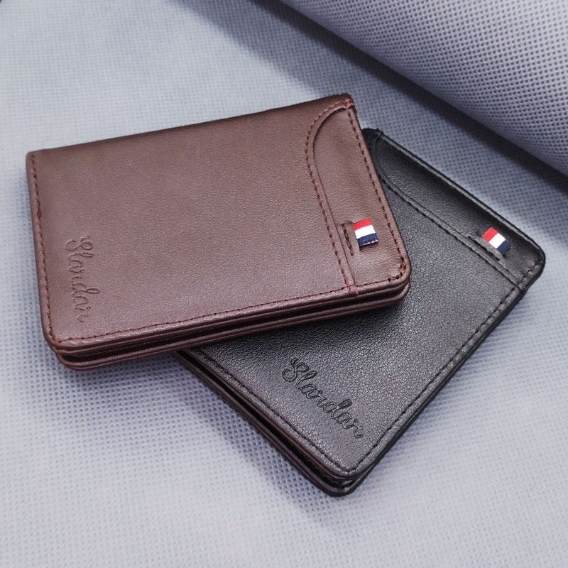 Ví Da Đựng Bằng Lái Xe 2 Ngăn Đựng Thẻ Dạng Gập Mini Đơn Giản Nhỏ Gọn Phong Cách Hàn Quốc Cho Nam