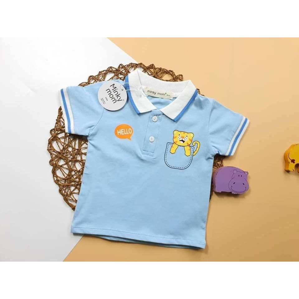 Áo Polo cộc tay cho bé  Áo cotton cổ bẻ Polo cho bé trai bé gái  Quần áo trẻ em