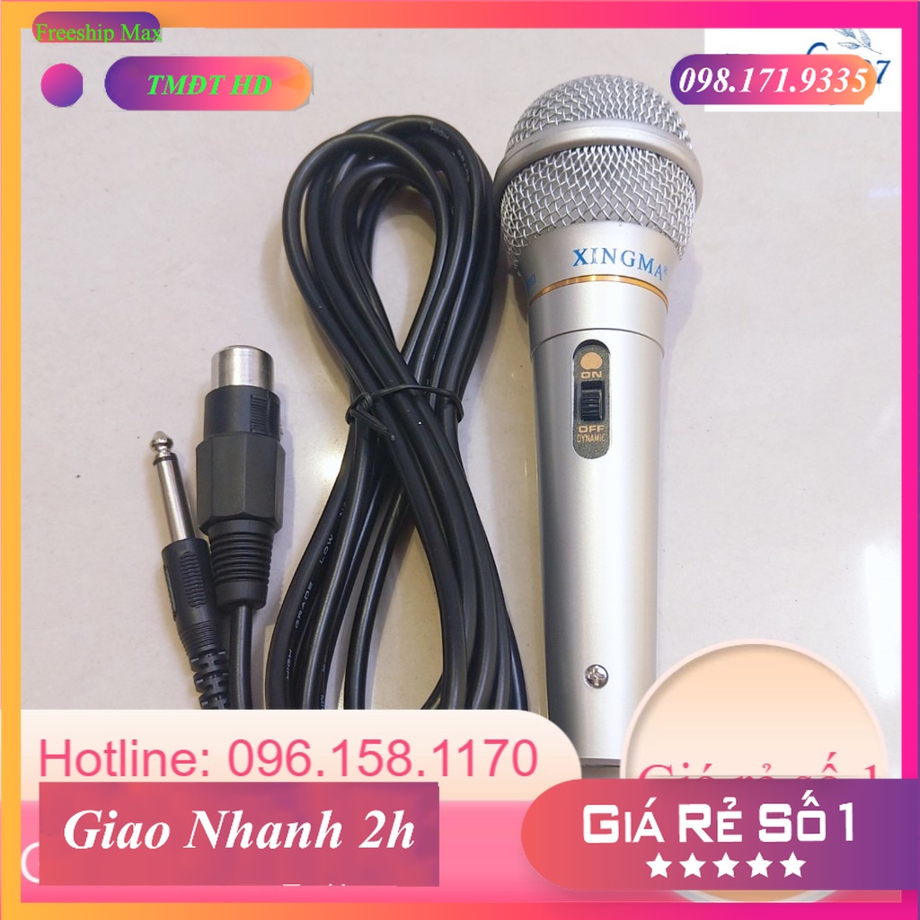 ✔️ Micro karaoke XINGMA AK-319️ 🎤💦 Mic hát có dây chống hú cao cấp ️🎤💦 Bảo hành 12 tháng