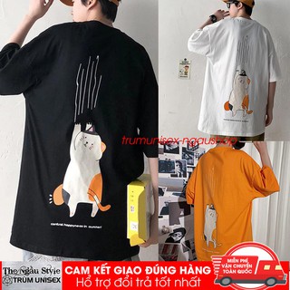 Áo thun Stee nam tay lỡ unisex form rộng overtee Cat béo  nhiều màu chất vải cotton xịn Trumunisex