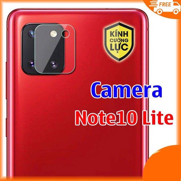 Kính cường lực Camera Samsung Note 10 Lite - Trong suốt- Chống trầy xước camera note 10 lite