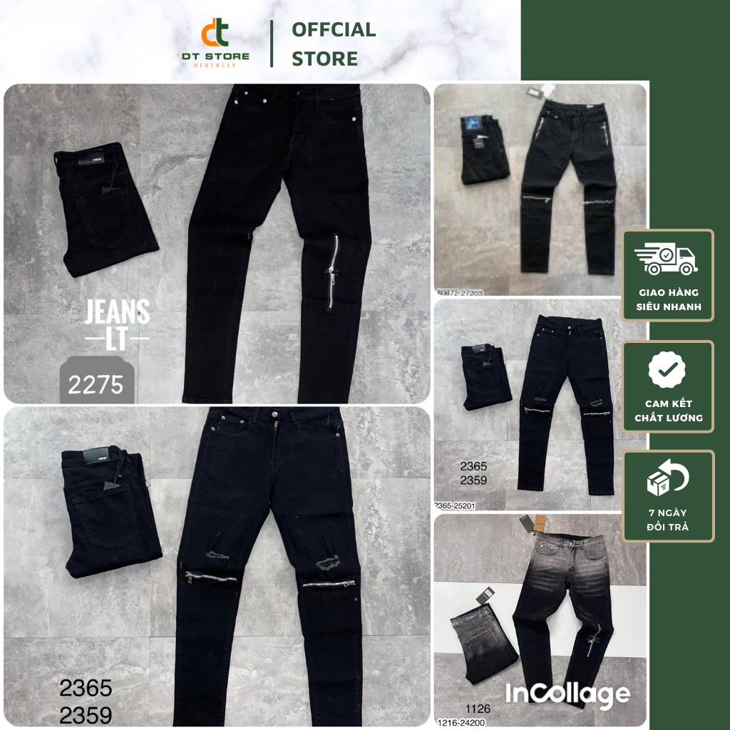 Quần Bò Nam Rách Gối Cực Chất - Quần Jeans Nam Chất Liệu Cotton Thô Cực Chất DT Store Vietnam