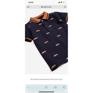 Áo phông Next polo hoạ tiết