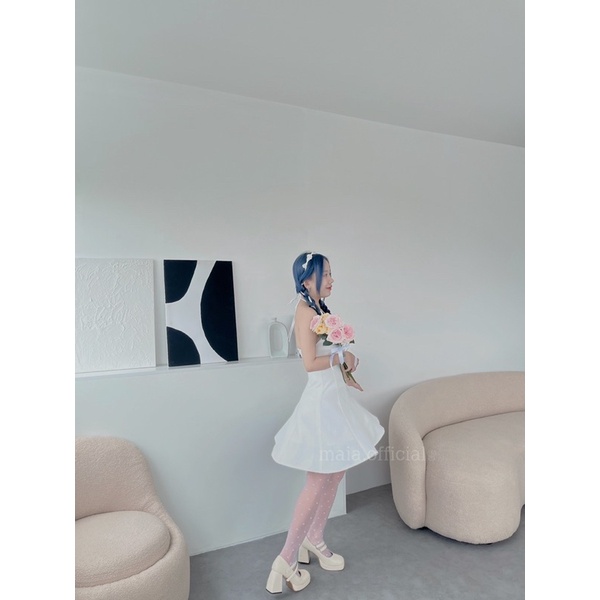 Maiaofficial - Đầm trắng cúp ngực dây cột cổ váy chữ A xoè EIRLYS Dress 🧁