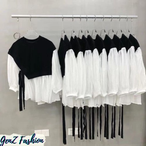 ⭕️ [CÓ HÌNH/VIDEO THẬT - HÀNG CAO CẤP] Áo Baby Doll Buộc Nơ Thắt Eo Xinh Xắn_Mã CD059_GenZ Fashion