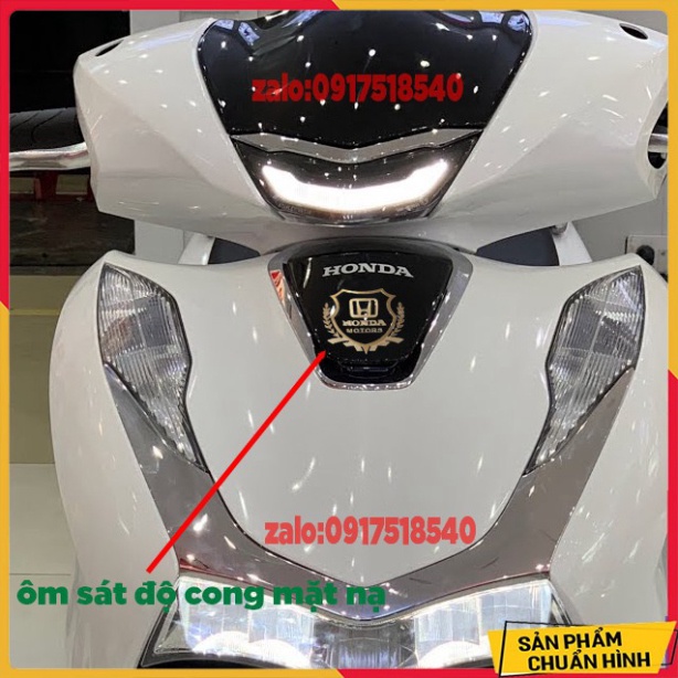 Logo HONDA kẽm Dán mặt nạ SH2012 - SH 2020 - Sh 2021 - SH 2022, AB 2020, AB 2021, AB 2022, AB 2023 (GIÁ 1 CHIẾC)