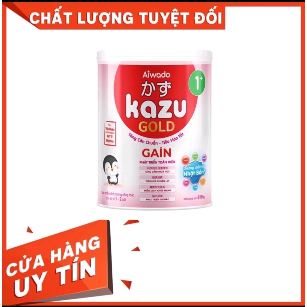 sữa bột kazu gain 1+ 810g tăng cân