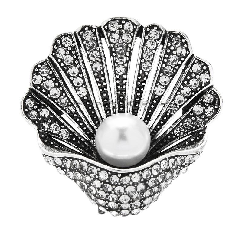 Ghim Cài Áo Hình Vỏ Sò Đính Ngọc Trai Nhân Tạo Thời Trang Cho Nam Nữ