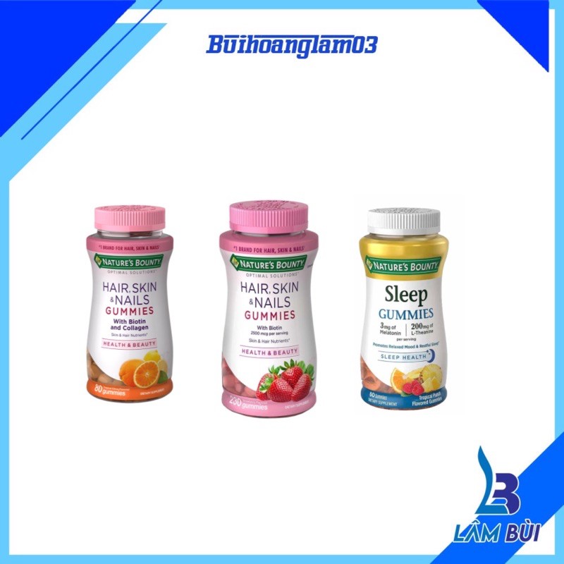 Kẹo GUM Mọc Tóc đẹp da + Ngủ ngon