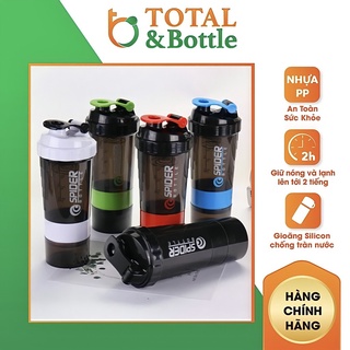 Bình nước thể thao tập gym SPIDER BOTTLE bình lắc Shaker Whey 500ml - Total Bottle