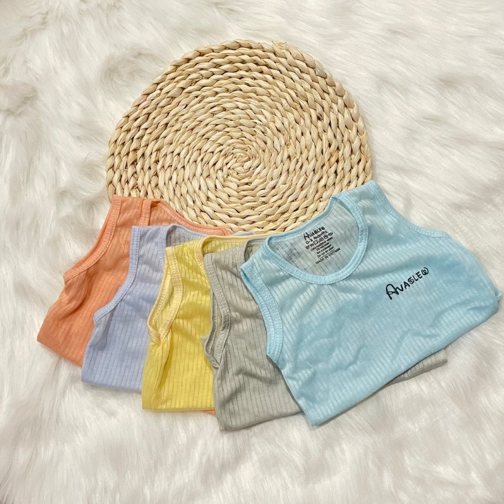 Bộ Ba Lỗ Vải Sợi Tre Mềm Mát, Đồ Bộ Mặc Ở Nhà Nhiều Màu Sắc Cho Bé 5-15Kg