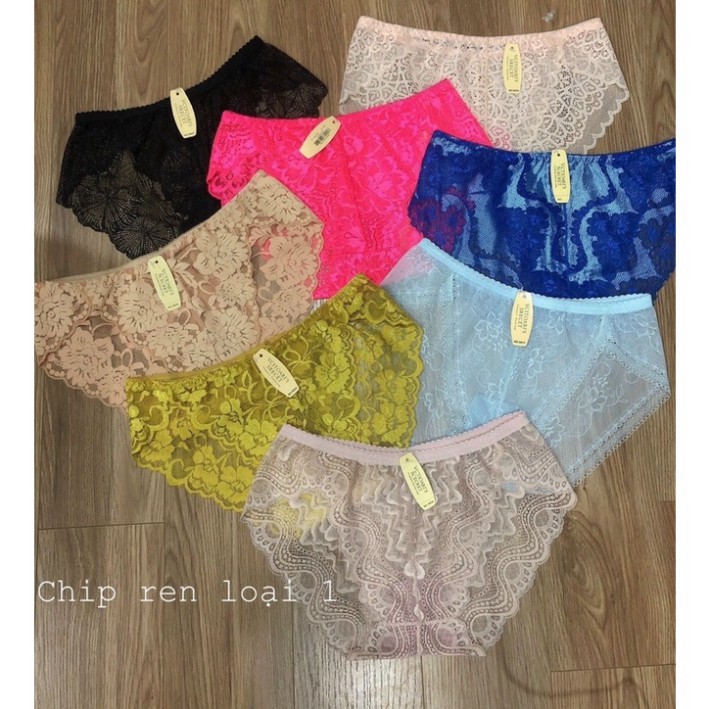 SÉT 10 QUẦN LÓT REN NỮ, REN KIỂU LỘN XỘN MẪU FREE SIZE 45-60KG