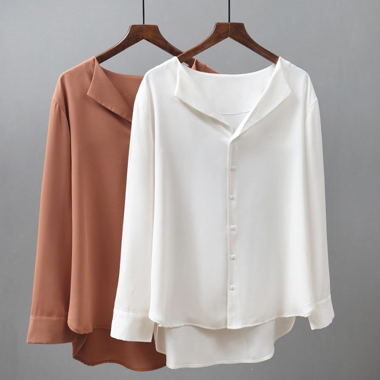 Áo Sơ Mi Nữ Tay Dài  Dáng Rộng Kiểu Hàn Quốc Áo Kiểu Công Sở Đẹp Cao Cấp S3T5_5