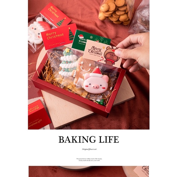 set 10 túi kẹp giấy Noel Xmas 3 size