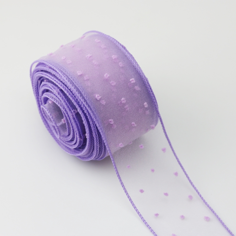 Dây Ruy Băng Họa Tiết Chấm Bi Dài 50mm Dài 5 Yards Dùng Trang Trí Phụ Kiện