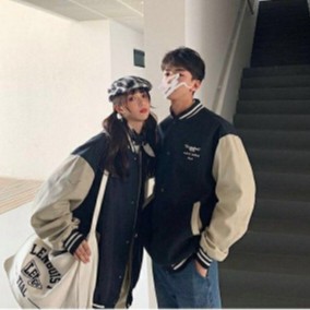 Áo khoác dáng rộng phong cách Hàn Quốc thời trang xuân thu cho nam và nữ unisex Hợp thời trang áo khoác bomber