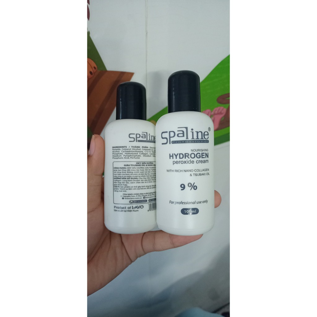 100ml Oxy nhuộm tóc Spaline 6% 9% 12%