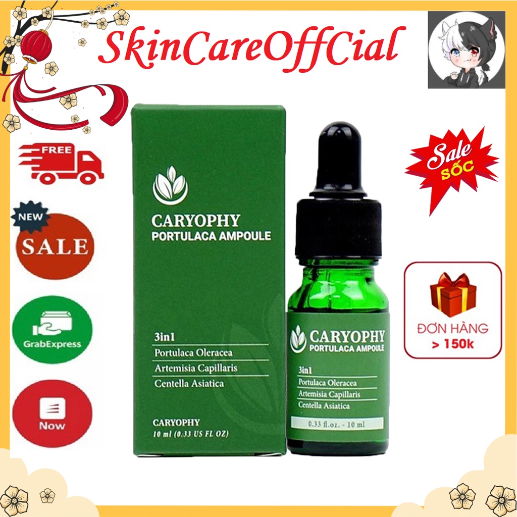 Serum mụn Caryophy cho da dầu ngăn ngừa thâm mụn mụn ẩn mụn bọc mụn trứng cá các loại mụn và thâm hàn quốc 10ml