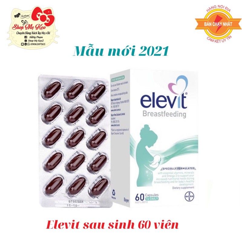 Elevit Sau Sinh 60 viên💥Freeship💥 Elevit breastfeeding sau sinh - lợi sữa phục hồi sức khỏe cho mẹ