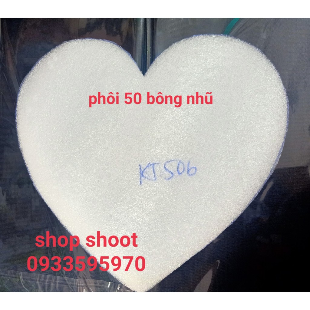 PHÔI XỐP TIM GẮN HOA SÁP HOA NHŨ