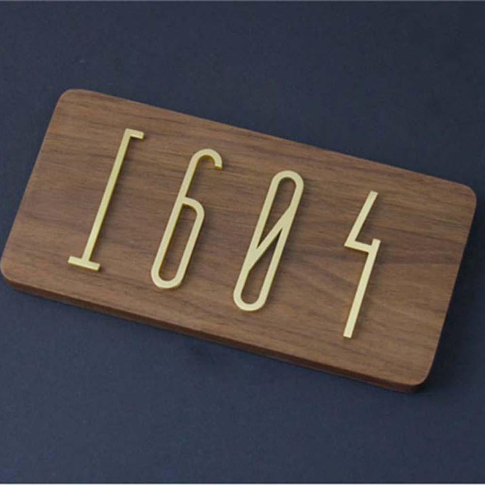 IVORY Chữ Cái Tiếng Anh Bằng Đồng Thau 0-9 Dùng Trang Trí Nhà Cửa