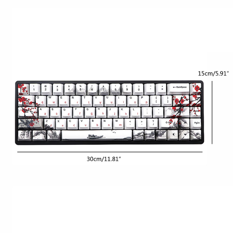 Bộ 68 Nút Bàn Phím Cơ Oem Họa Tiết Hoa Mận Cho K6 Ifg68 Tada68 Ek820 Rk837 Sk68