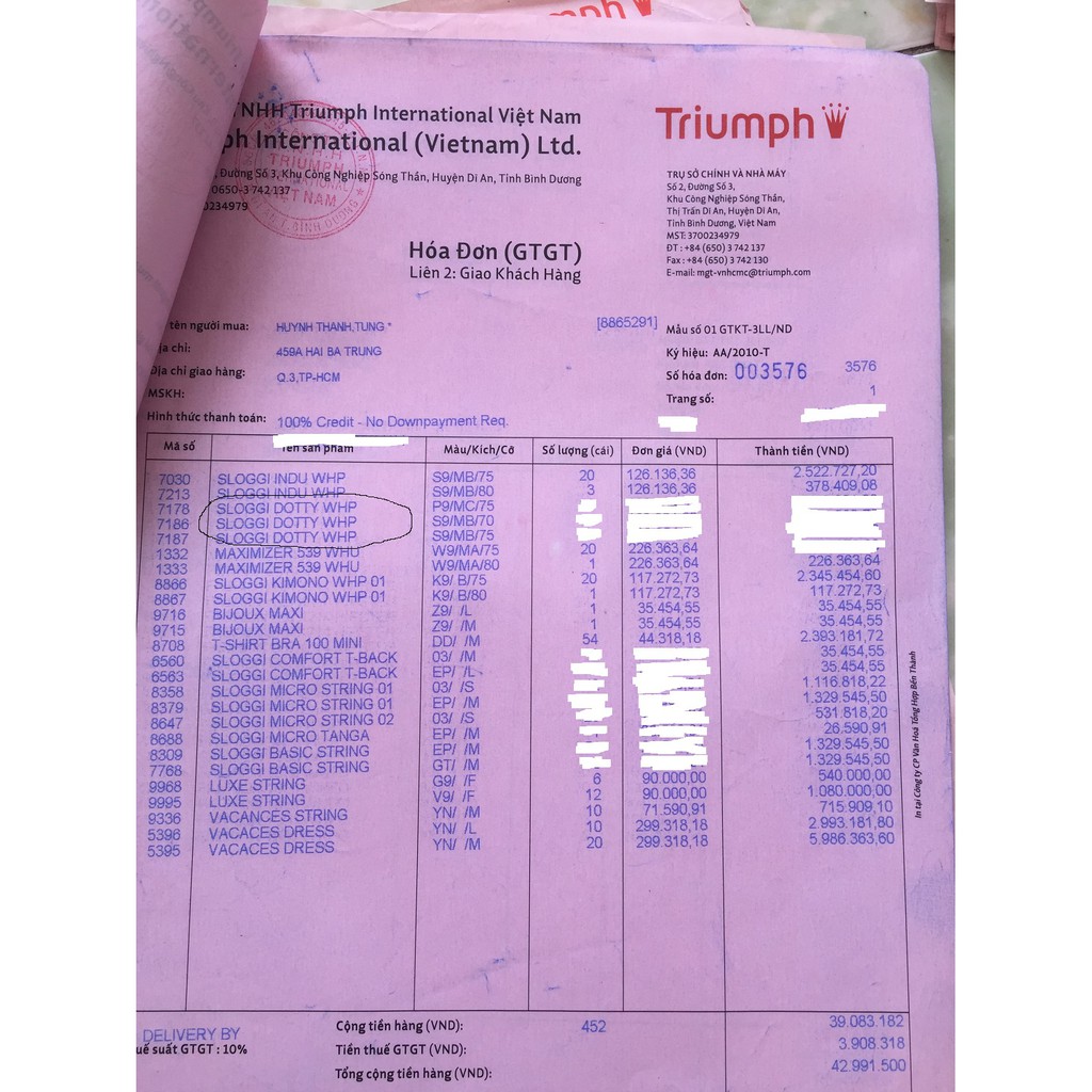 Áo Ngực Triumph Sloggi dotty Cotton Hồng Trẻ Trung