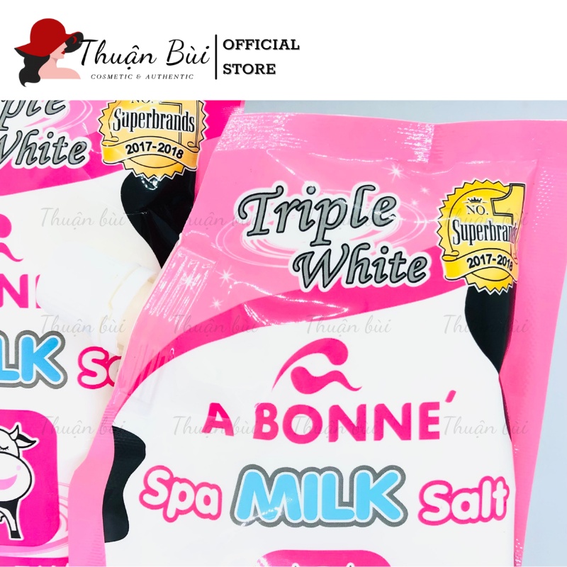 Muối Tắm Sữa Bò Tẩy Tế Bào Chết A Bonne Spa Milk Salt Thái Lan Túi 350g Có Vòi