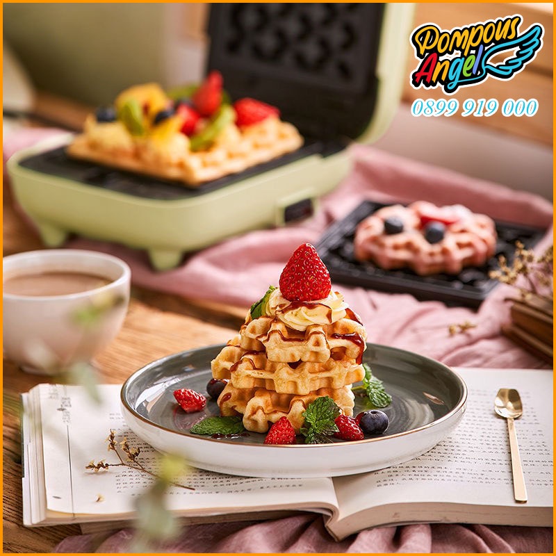 Máy kẹp bánh mỳ Sandwich/Waffle BEAR DBC-C06M1 màu xanh bảo hành 12 tháng