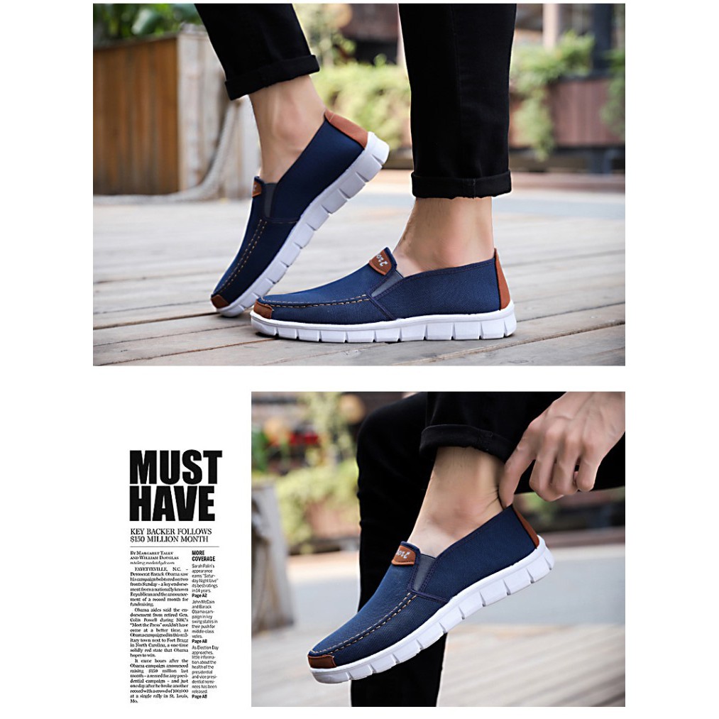 [GIẢM GIÁ + VIDEO THẬT] Giày Lười Nam Thể Thao Cá Tính Hàn Quốc Siêu Bền - Q36 | BigBuy360 - bigbuy360.vn