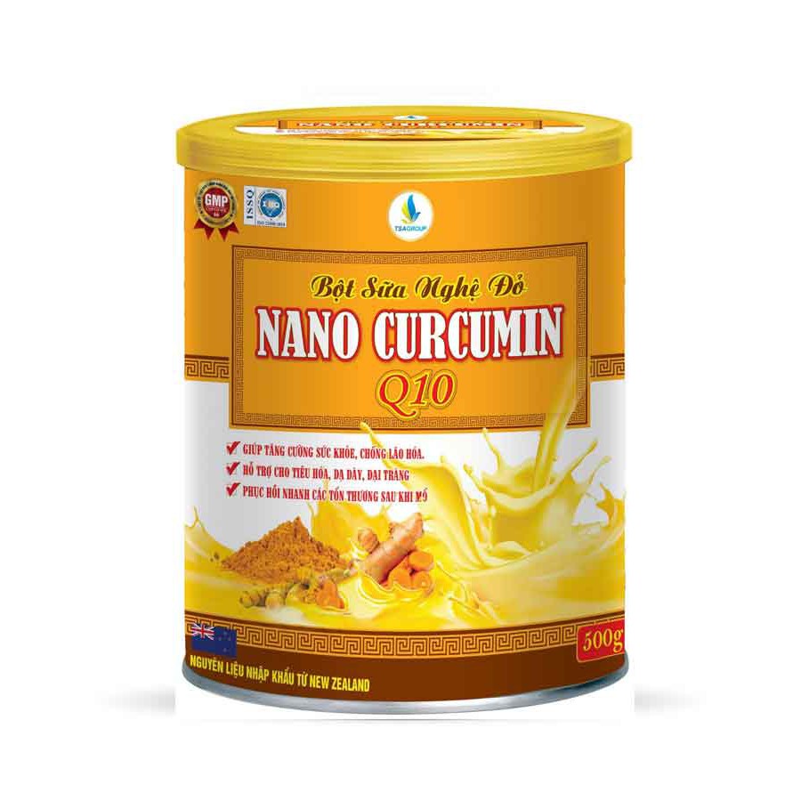 Sữa Nghệ Đỏ Nano Curcumin Q10 (Hộp 500g) Mua 4 tặng 1 đến 31/3/2021