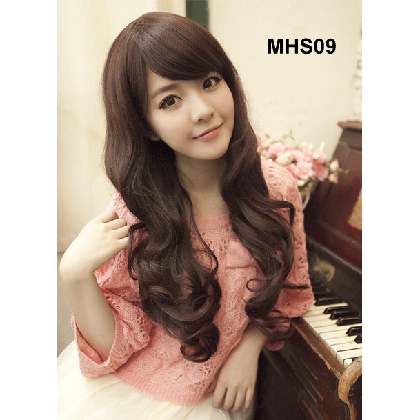 Bộ Tóc Xoăn Lọn Mái Xéo MHS09