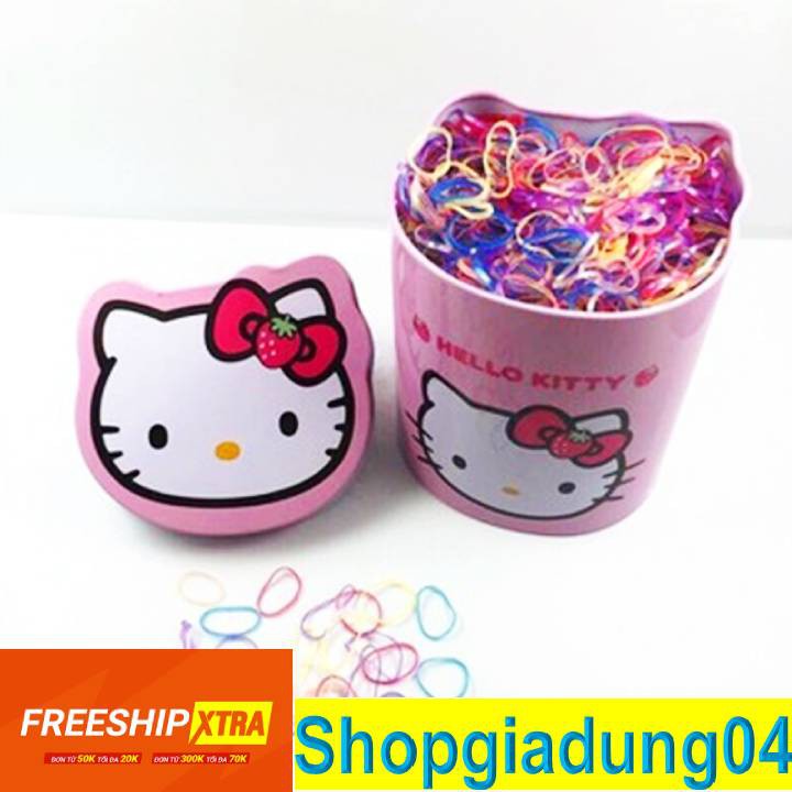 Dây buộc tóc❤️CAM KẾT CHẤT LƯỢNG❤️Hộp Thun Cột Tóc Hello Kitty Cho Bé kute