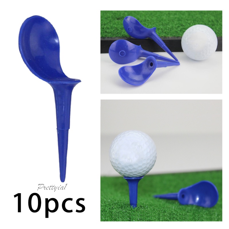 Set 10 Đế Đỡ Bóng Golf Hình Ghế Không Vỡ Màu Xanh Dương 82mm