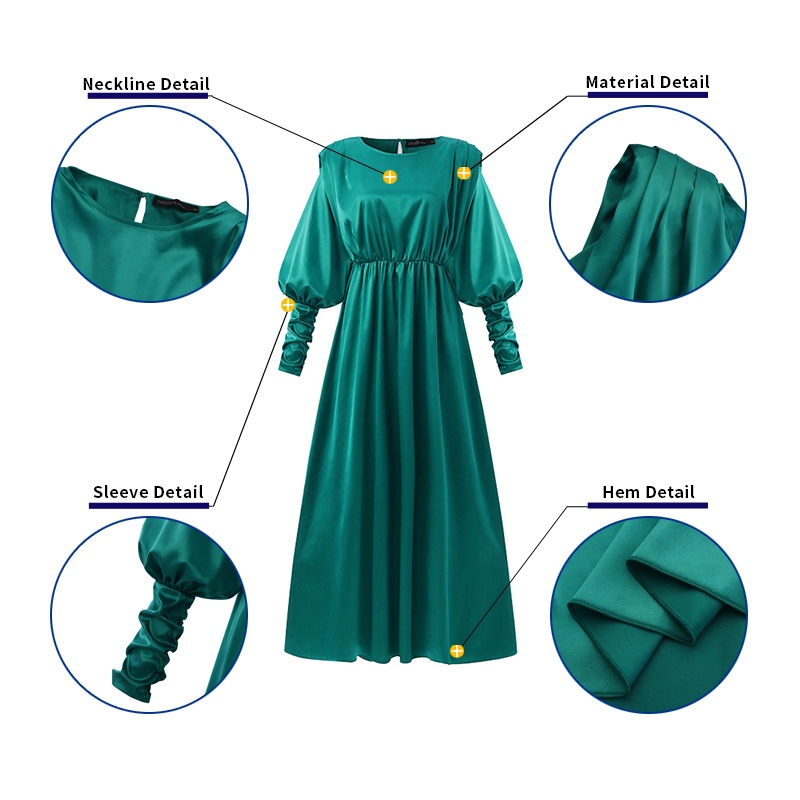 Đầm Zanzea dài tay phồng thời trang dành cho phụ nữ Hồi giáo