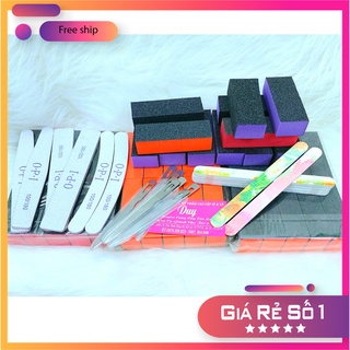 Dũa giấy + dũa sắt + cục chà móng các loại