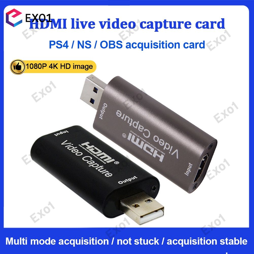 Mini 4K 1080P HDMI to USB 2.0 USB3.0 Video Capture Cards Mobile Game Recorder PC DVD Live [EXO]