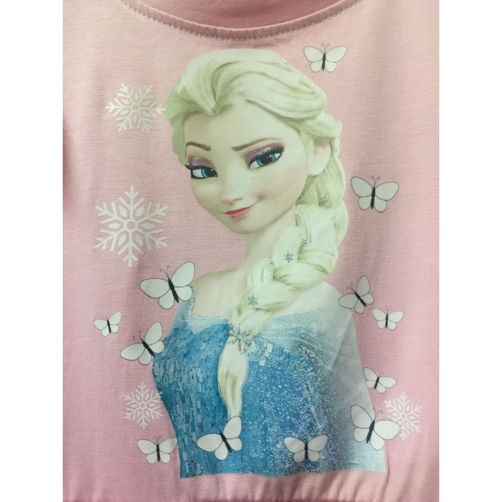 Váy Elsa mẫ cánh tiên chất cotton 100% cao cấp cho bé gái