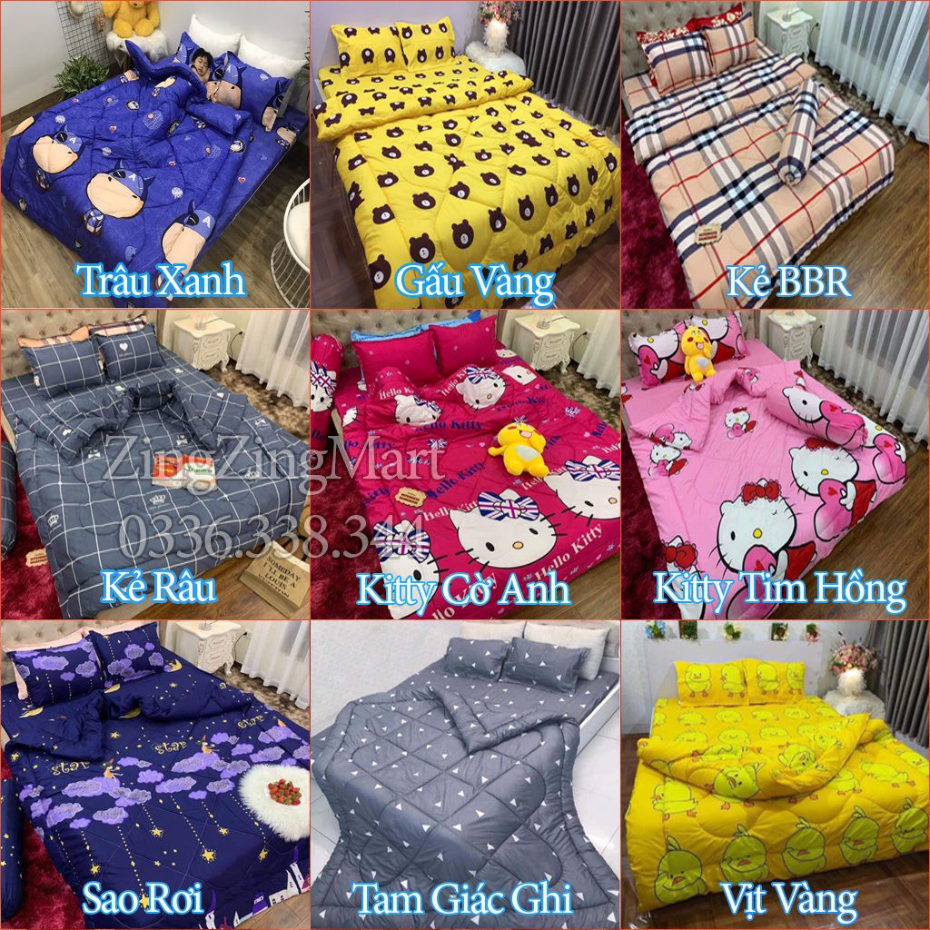 (GIẢM GIÁ) Combo 5 Món Chăn Phao Mẫu Người Nhện Siêu Nhân (Được chọn thêm mẫu)