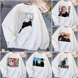 Áo sweatshirt tay dài in họa tiết anime Jujutsu Kaisen thời phong cách Hàn Quốc thời trang cho nam và nữ