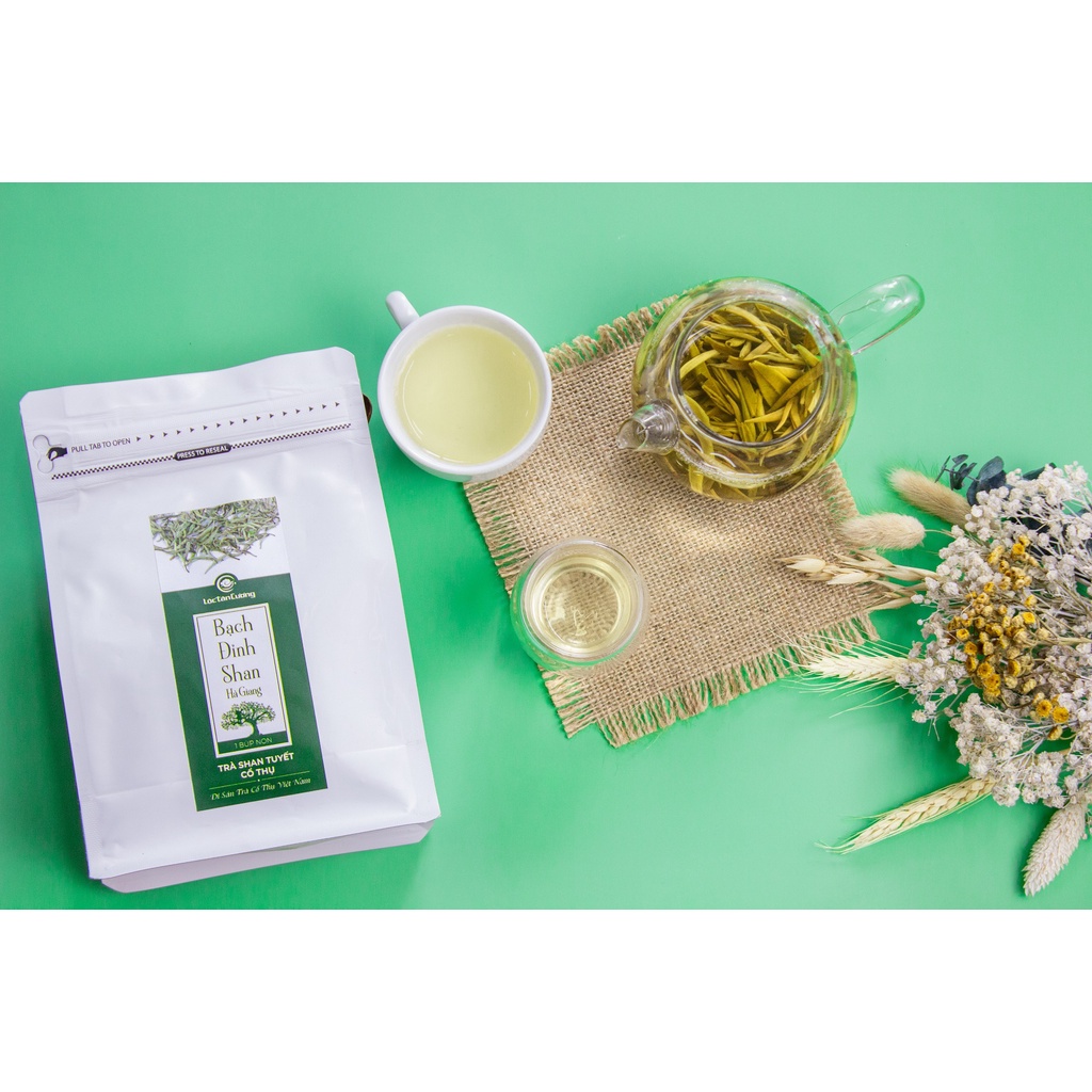 Trà Bạch Đỉnh Shan Hà Giang Túi 100g - Bạch Trà Cổ Thụ Hà Giang