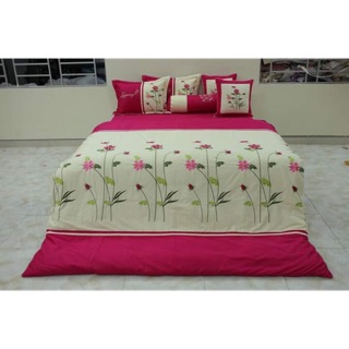 Trọn bộ chăn ga gối satin 7 món cotton cao cấp