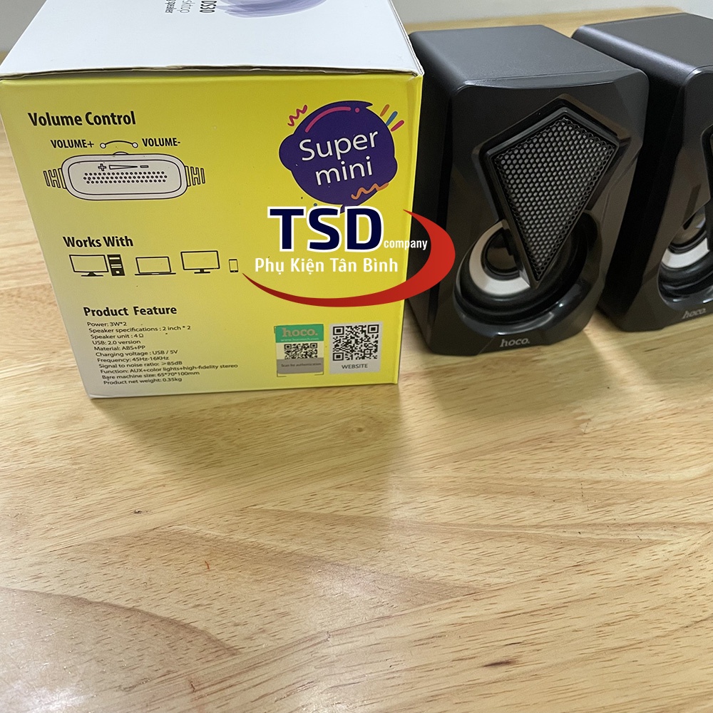 Loa Máy Tính Hoco DS30 Cao Cấp, Hỗ Trợ Đèn LED Đổi Màu, Âm Thanh Trung Thực, Độ Bền Cao. Bảo Hành 12 Tháng