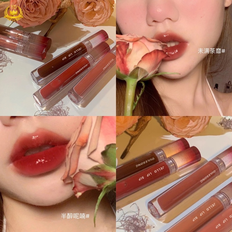 Son Bóng Oulesong Màu Nude Nhạt Mềm Mượt Nuôi Dưỡng Môi Chống Thấm Nước MM HB