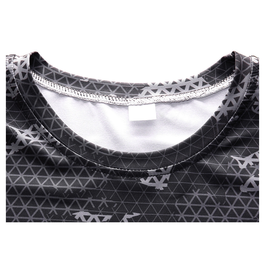 Áo Thun Tay Dài Ôm Dáng Họa Tiết Rằn Ri 3d Mau Khô Cho Nam