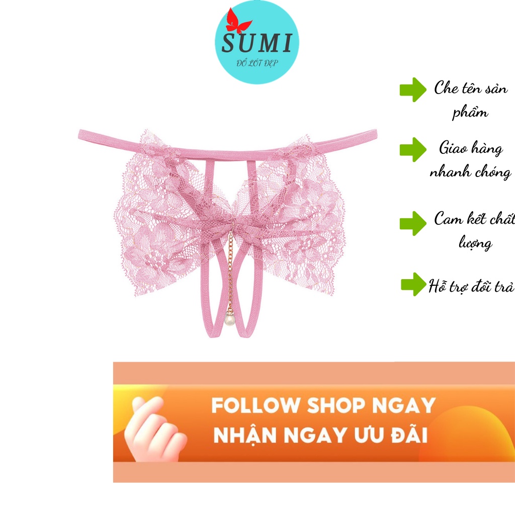 Quần xì lọt khe, quần lót lọt khe mẫu ren nơ SUMI 220402 | BigBuy360 - bigbuy360.vn