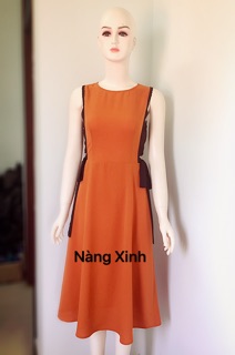Đầm xoè buột nơ eo