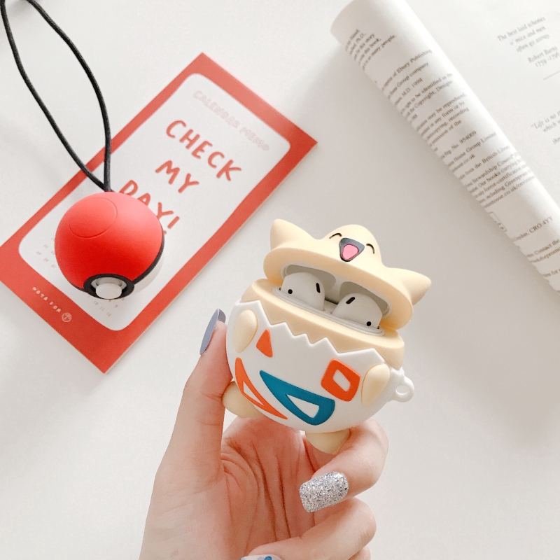 Vỏ đựng hộp sạc tai nghe bằng silicon hình hoạt hình Pokemon cho Apple AirPods 1 2 inPods 12 12S | BigBuy360 - bigbuy360.vn